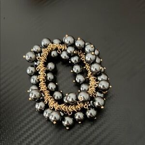 NWOT Jcrew black pearl stretchy bracelet